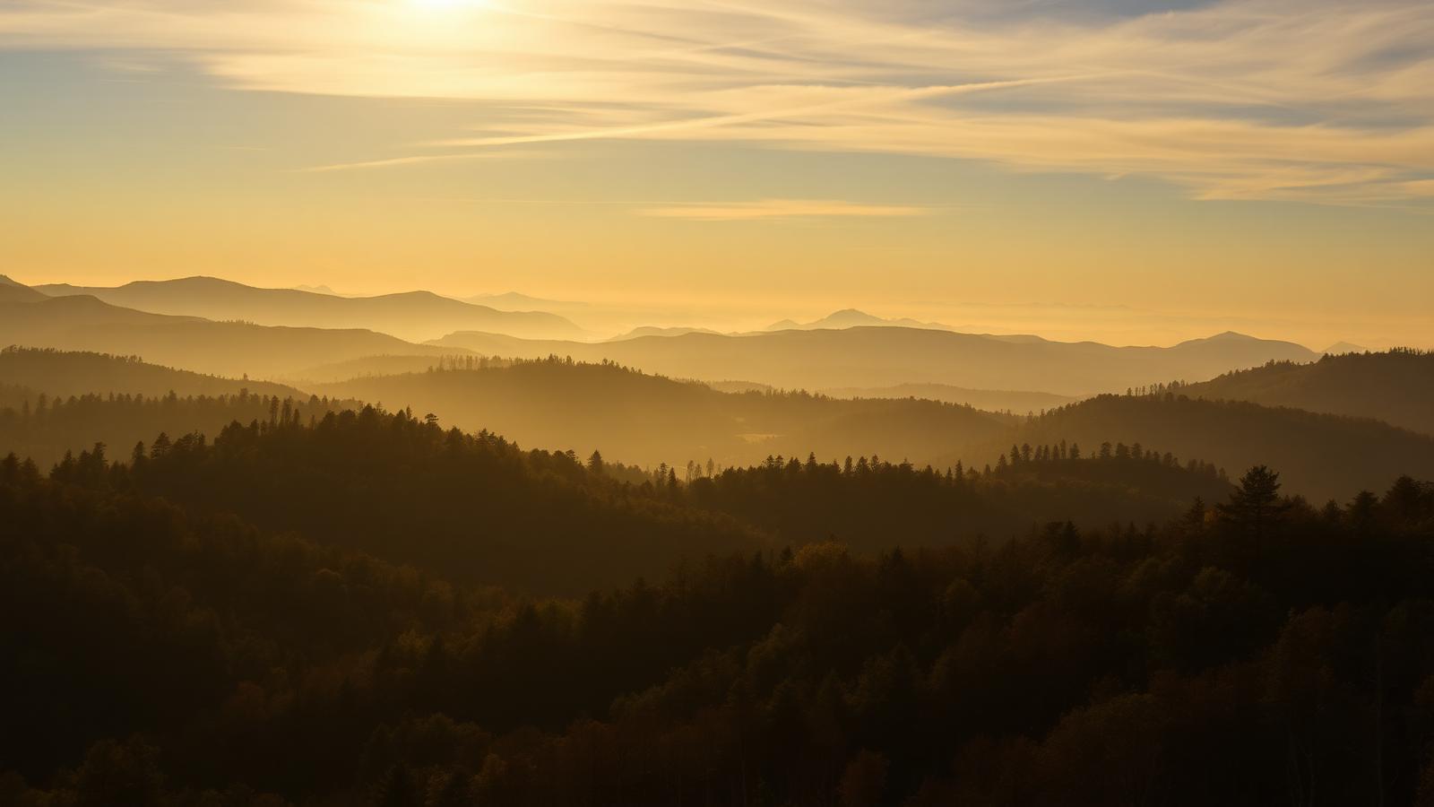 The Carolina Foothills at golden hour